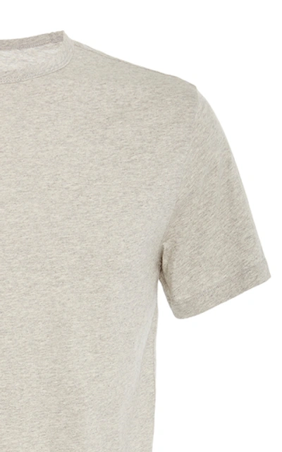 Shop Officine Generale Cotton-jersey T-shirt In Grey