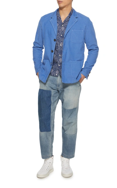 Shop Massimo Alba Baglietto Cotton Corduroy Blazer In Blue
