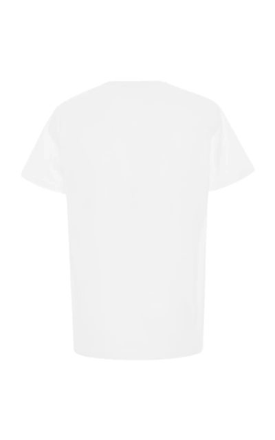Shop Givenchy Graffiti Logo Cotton-jersey T-shirt  In White