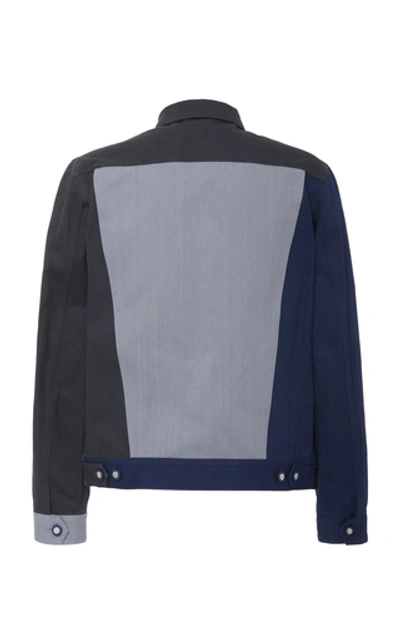 Shop Marni Paneled Denim Jacket In Blue