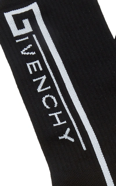 Shop Givenchy Logo Socks In Black