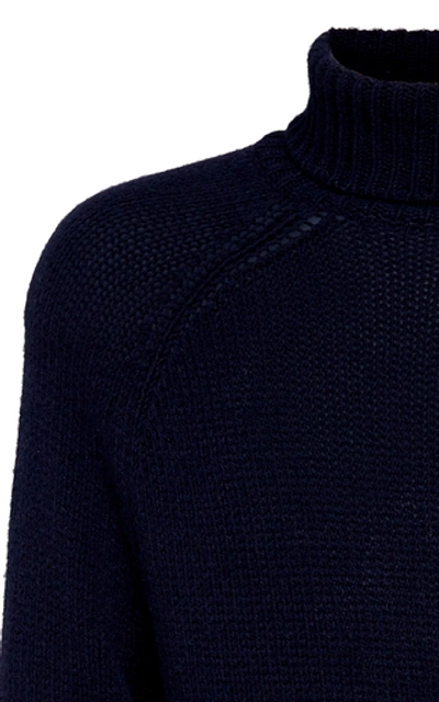 Shop Ralph Lauren Cashmere Turtleneck Sweater In Navy