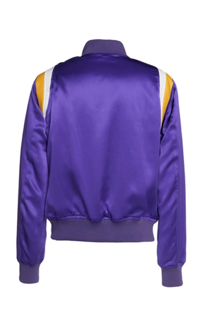 Shop Amiri Varsity Baseball Loose Fit Jacket In Purple