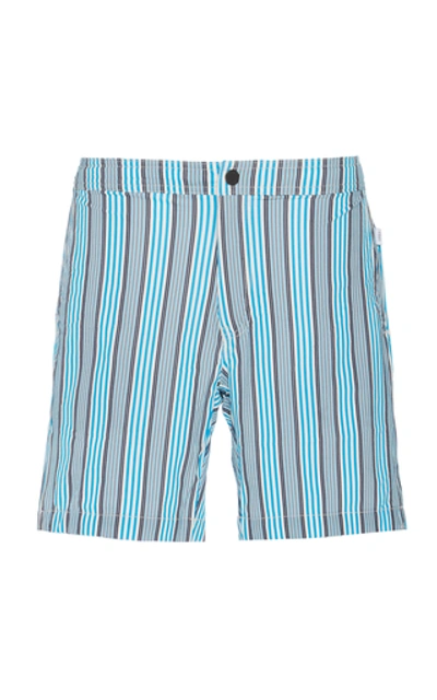 Shop Onia Calder Striped Swim Shorts