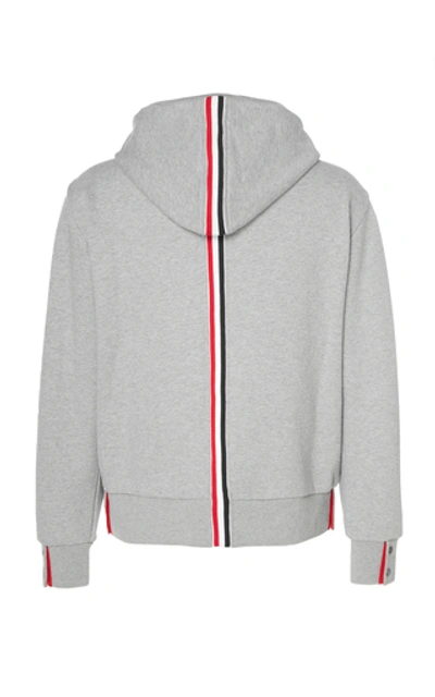 Thom Browne Loopback Jersey Knit 4-bar Crewneck Sweatshirt In Grey