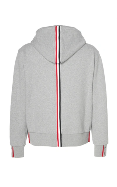 Thom Browne Loopback Jersey Knit 4-bar Crewneck Sweatshirt In Grey