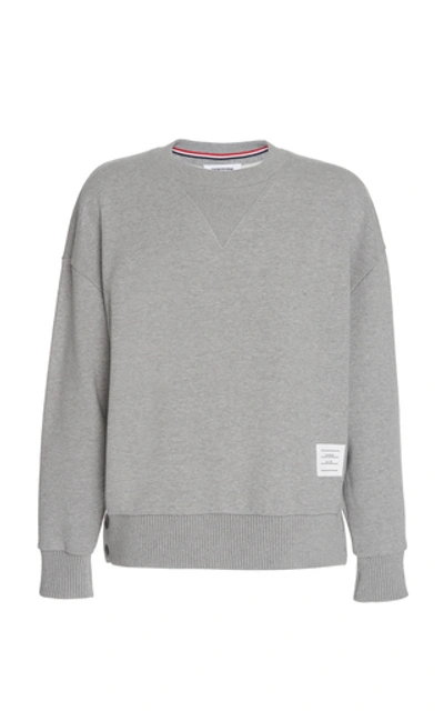 Shop Thom Browne Cotton Sweatshirt In Grey
