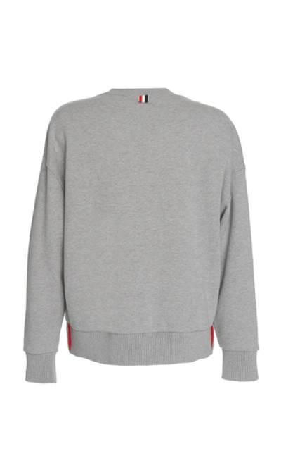 Shop Thom Browne Cotton Sweatshirt In Grey