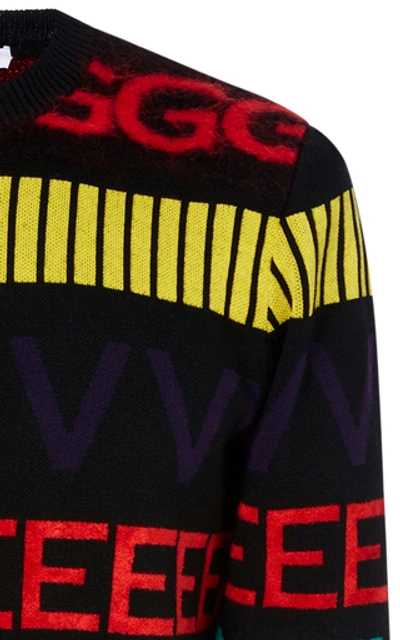 Shop Givenchy Logo-intarsia Wool Sweater In Multi