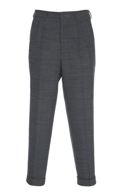 Shop Ami Alexandre Mattiussi Wool Dress Pants In Grey