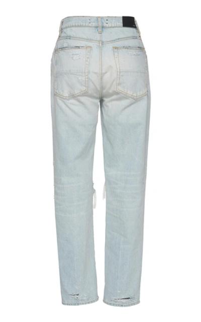 Shop Amiri Destroyed Slouch Jean In Blue