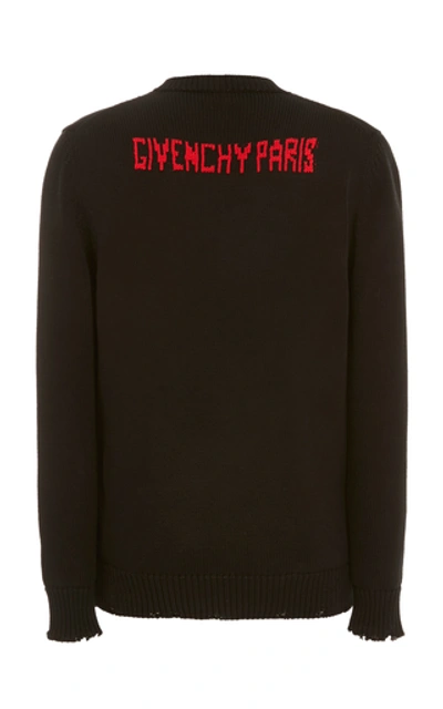 Shop Givenchy Wool Logo Sweater In Black