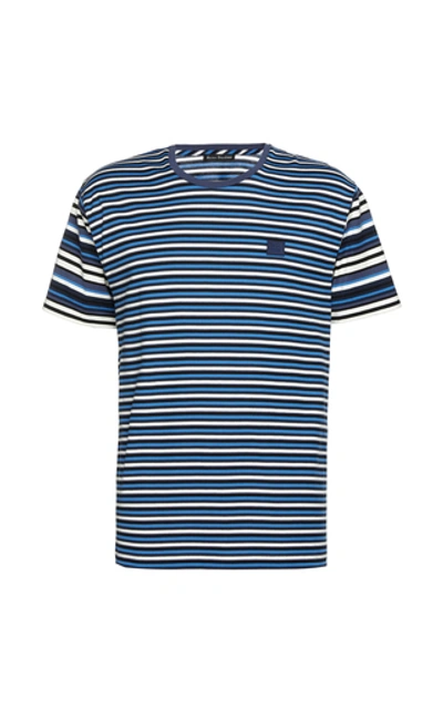 Shop Acne Studios Elvin Appliquéd Striped Cotton-jersey T-shirt