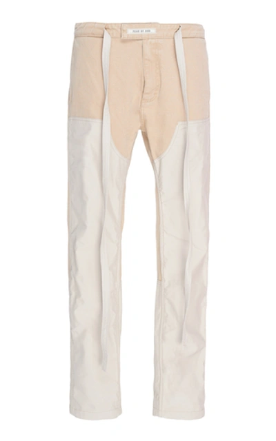 Shop Fear Of God Two-tone Canvas Work Pants In Neutral