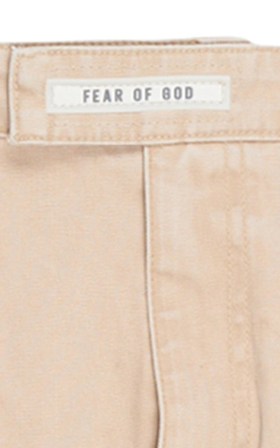 Shop Fear Of God Two-tone Canvas Work Pants In Neutral