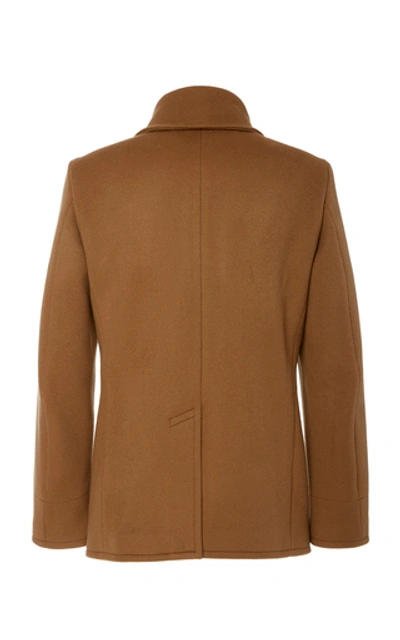 Shop Ralph Lauren Double-breasted Cashmere Peacoat In Brown