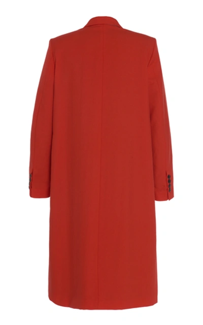 Shop Ami Alexandre Mattiussi Two Button Long Coat In Red