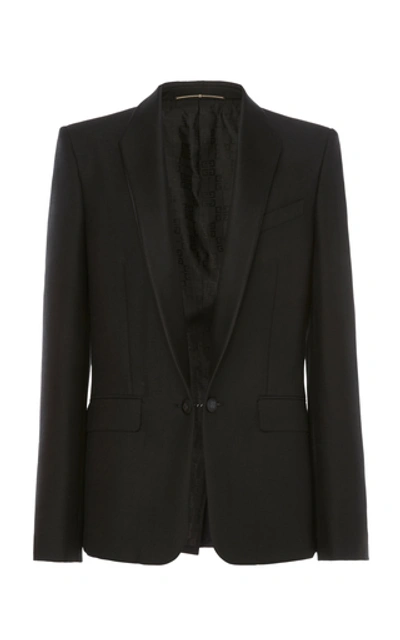 Shop Givenchy Satin-trimmed Jacket In Black
