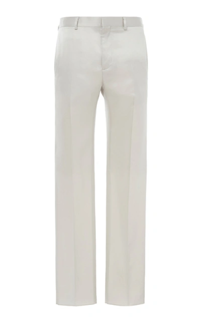 Shop Givenchy Straight Leg Satin Pants In Neutral