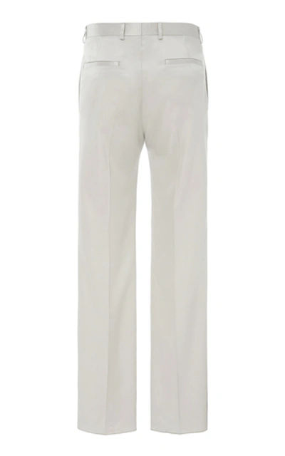 Shop Givenchy Straight Leg Satin Pants In Neutral