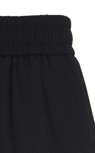 Shop Ami Alexandre Mattiussi Wool Bermuda Shorts In Black