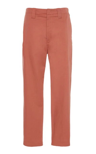 Shop Acne Studios Astym Cotton-blend Twill Trousers In Orange