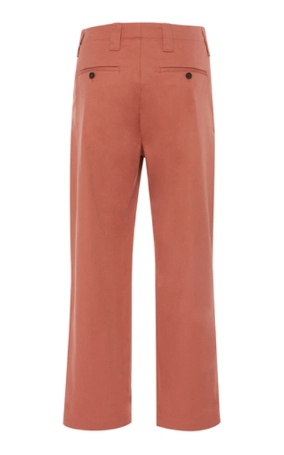 Shop Acne Studios Astym Cotton-blend Twill Trousers In Orange