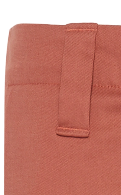 Shop Acne Studios Astym Cotton-blend Twill Trousers In Orange