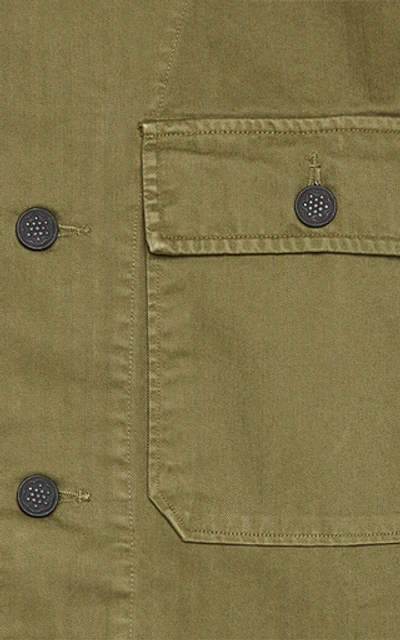 Shop Rrl Cotton-twill Military Button-up Shirt In Green