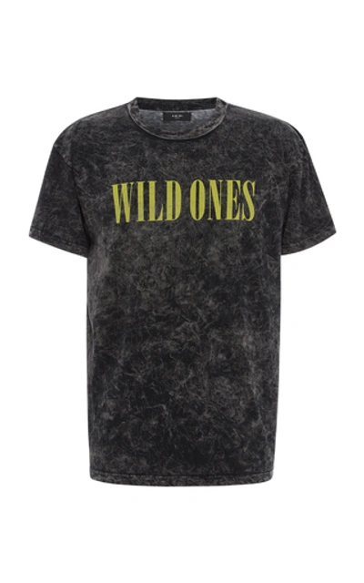 Shop Amiri Wild Ones Printed Cotton-jersey T-shirt In Black