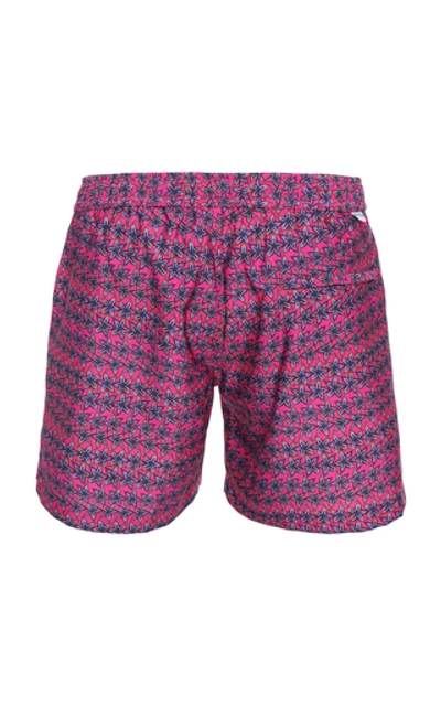 Shop Thorsun Leaf Printed Swim Shorts
