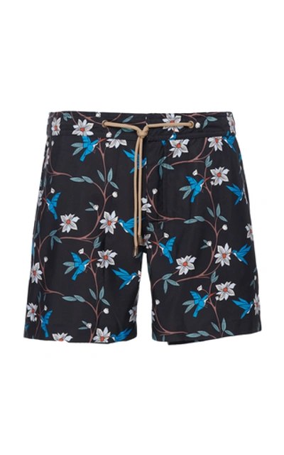 Shop Thorsun Cubist Tropical Printed Swim Shorts