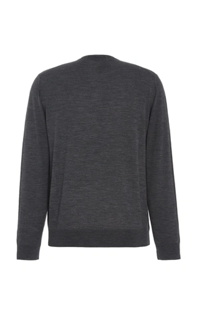 Shop Prada Classic Wool Sweater In Grey