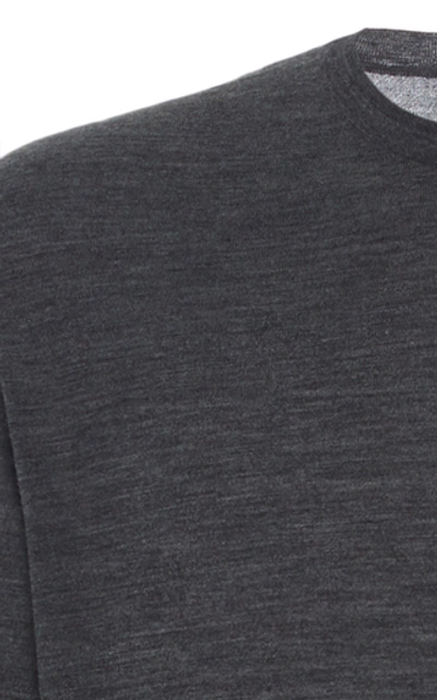 Shop Prada Classic Wool Sweater In Grey