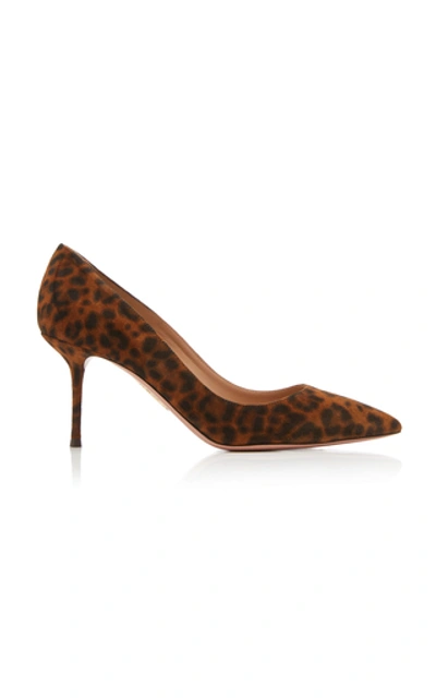 Shop Aquazzura Purist Animal-print Leather Pumps