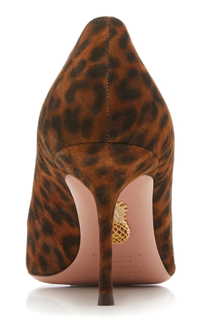 Shop Aquazzura Purist Animal-print Leather Pumps