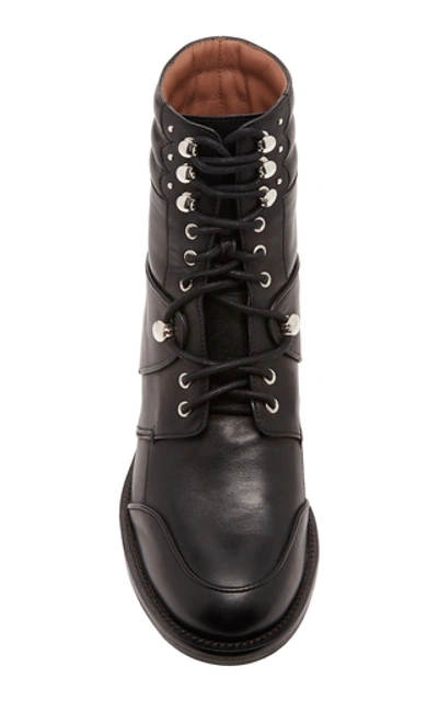 Shop Tabitha Simmons Leo Leather Ankle Boots In Black