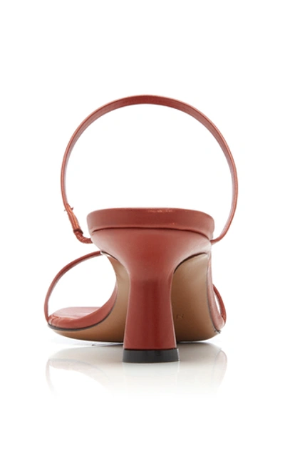 Shop Neous Fadenia Leather Sandals In Brown