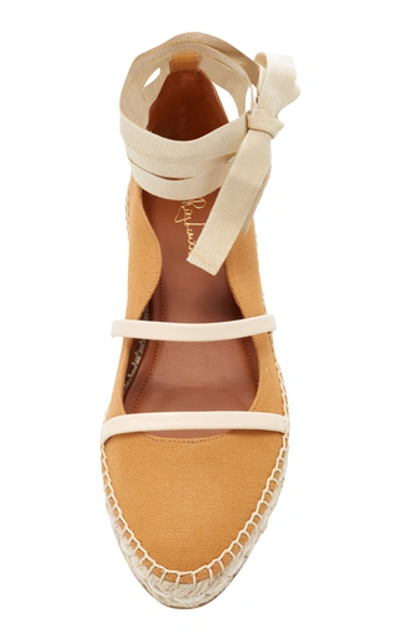 Shop Malone Souliers Selina Espadrille Canvas Flats In Brown
