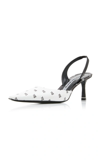 Shop Alexander Wang Grace Mismatched Two-tone Leather Pumps In Black/white