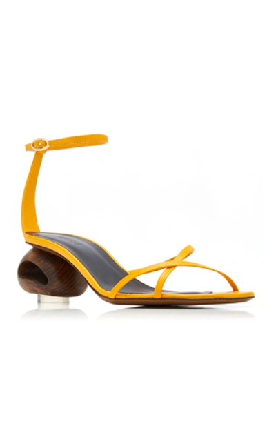 Shop Neous Phippium Leather Sandals In Yellow