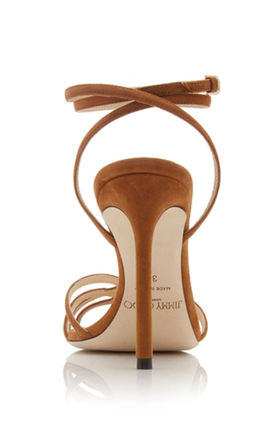 Shop Jimmy Choo Exclusive Mimi Suede Sandals In Brown