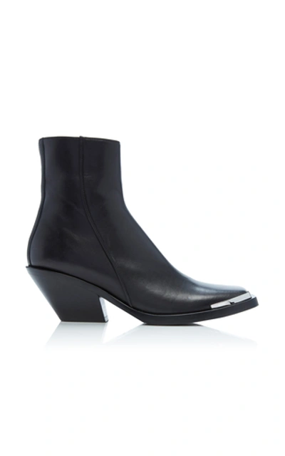 Shop Acne Studios Braxton Leather Ankle Boots In Black