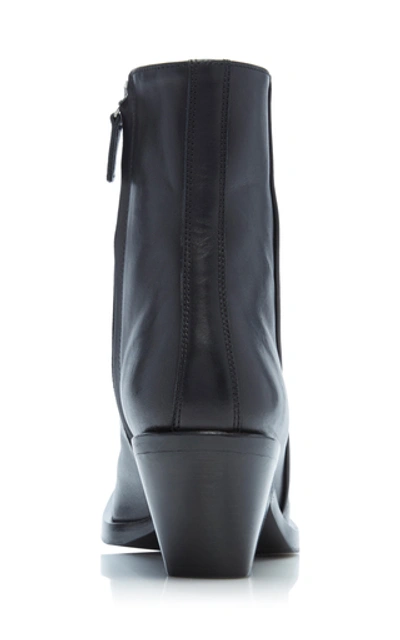 Shop Acne Studios Braxton Leather Ankle Boots In Black