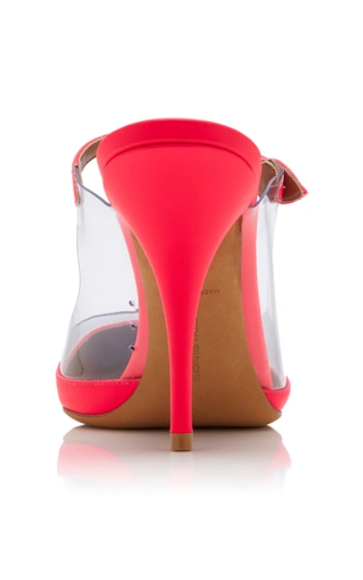 Shop Tabitha Simmons Allie Pvc And Leather Mules In Pink