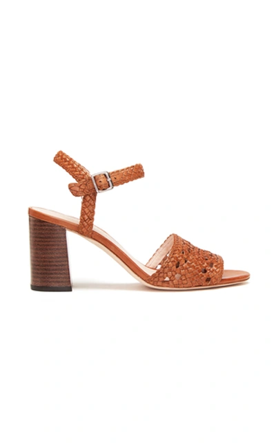 Shop Loeffler Randall Liana Woven Leather Sandals In Brown