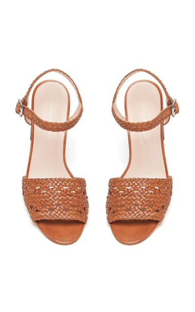 Shop Loeffler Randall Liana Woven Leather Sandals In Brown