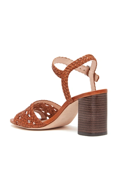 Shop Loeffler Randall Liana Woven Leather Sandals In Brown