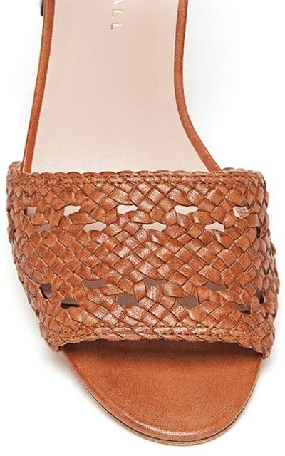 Shop Loeffler Randall Liana Woven Leather Sandals In Brown