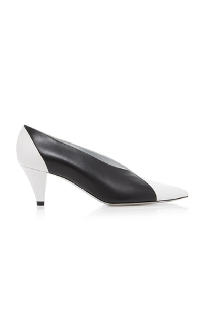 Shop Givenchy Two-tone Leather Pumps In Black/white